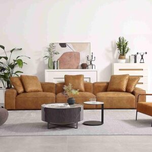 Mido 4 seater leather sofa