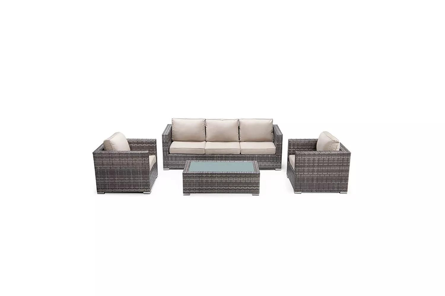Montana 4 Piece Patio Lounge Set - Titanium - Image 2