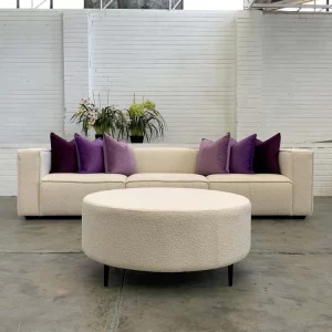 Milan 3seater modular couch with ottoman