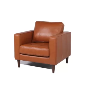 Hebert one seater leather couch