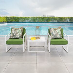 Amalfi 3-Piece Lounge Sofa Set White