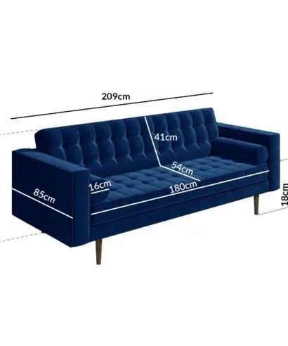 Keila Grey Velvet 3 Seater and 2 Seater Sofa Set - Image 3