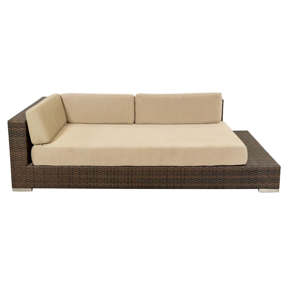 Pier 2-Seater Left Sofa Brown & Beige