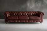Jefferson 3 seater leather couch