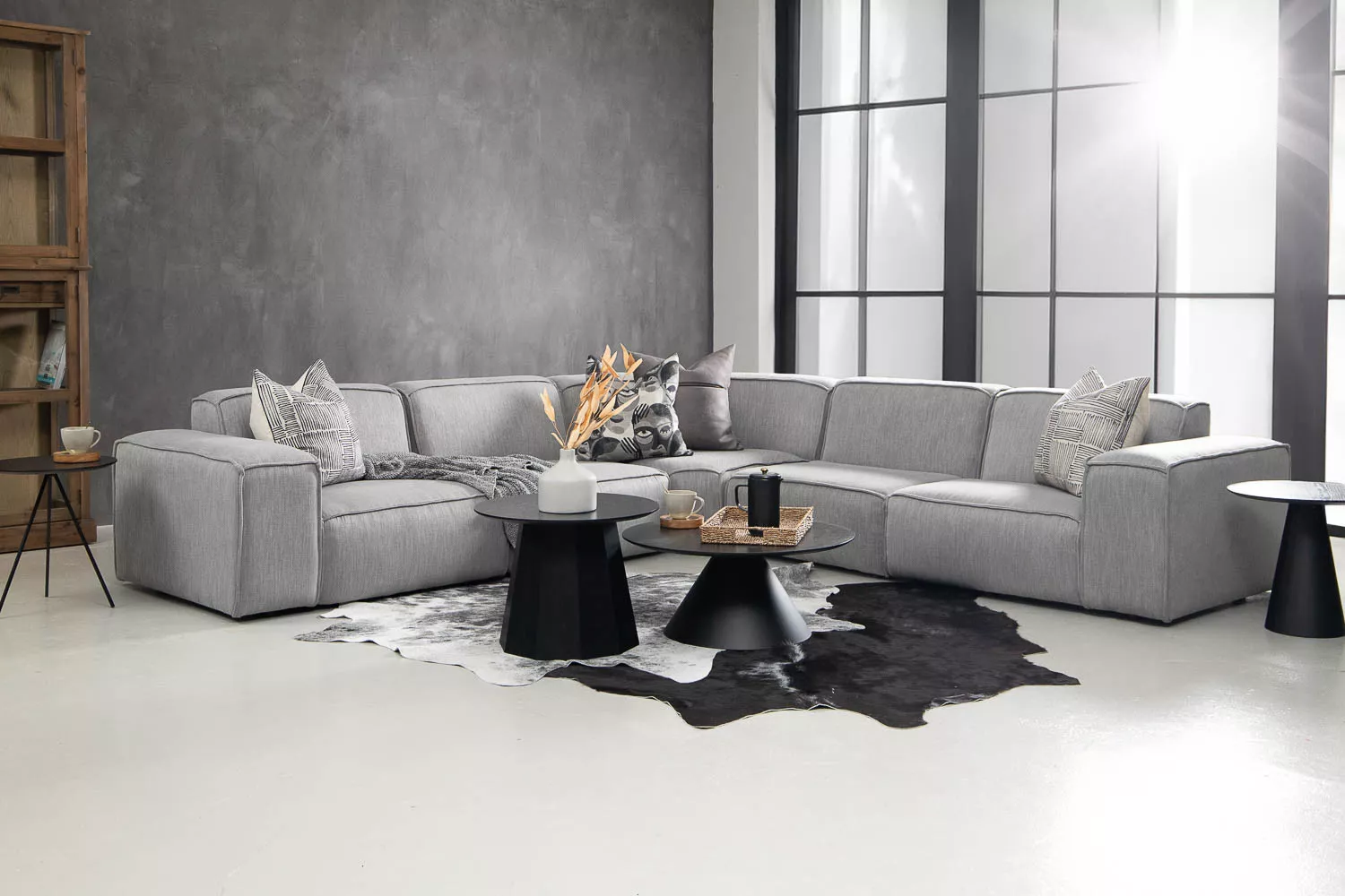 Jagger Modular - Grand Corner Couch Set - Mist - Furniture Stores